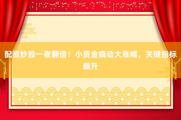 配资炒股一夜翻倍！小资金撬动大涨幅，关键指标飙升