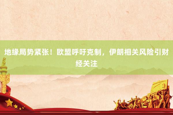 地缘局势紧张！欧盟呼吁克制，伊朗相关风险引财经关注