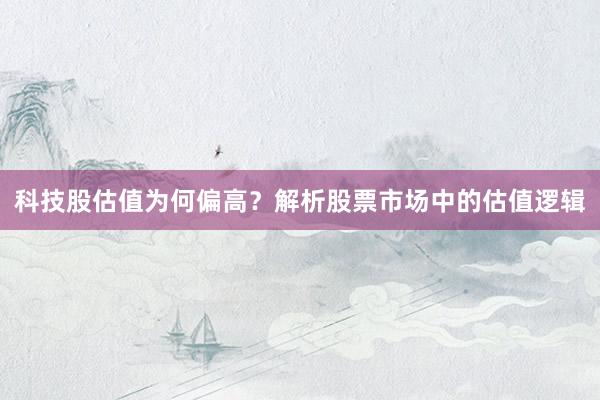 科技股估值为何偏高？解析股票市场中的估值逻辑