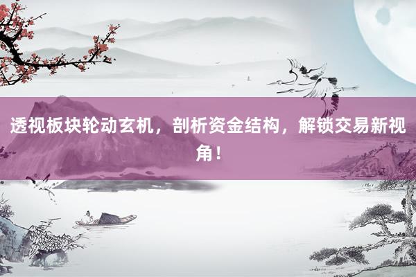 透视板块轮动玄机，剖析资金结构，解锁交易新视角！