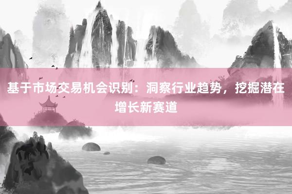 基于市场交易机会识别：洞察行业趋势，挖掘潜在增长新赛道
