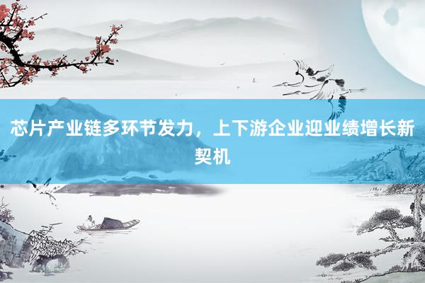 芯片产业链多环节发力，上下游企业迎业绩增长新契机