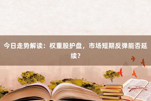 今日走势解读：权重股护盘，市场短期反弹能否延续？
