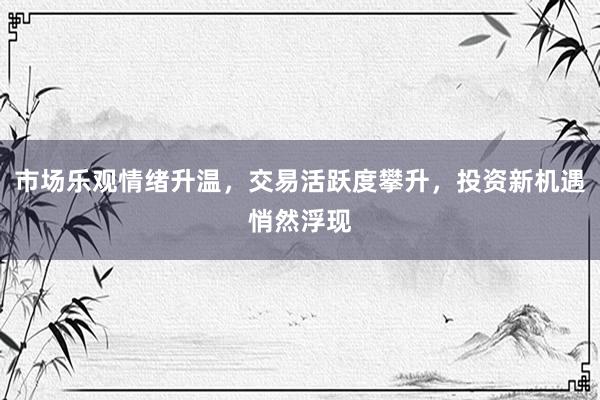 市场乐观情绪升温，交易活跃度攀升，投资新机遇悄然浮现