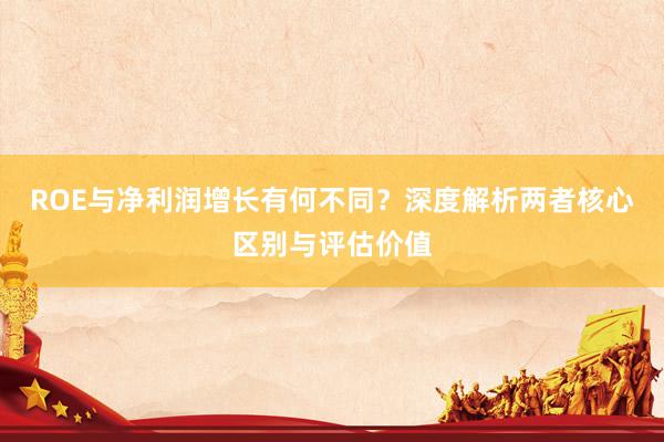 ROE与净利润增长有何不同？深度解析两者核心区别与评估价值